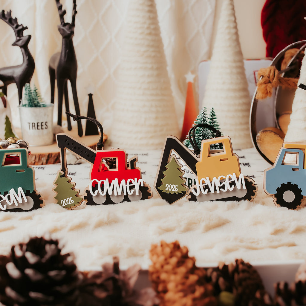 Excavator Christmas Ornament